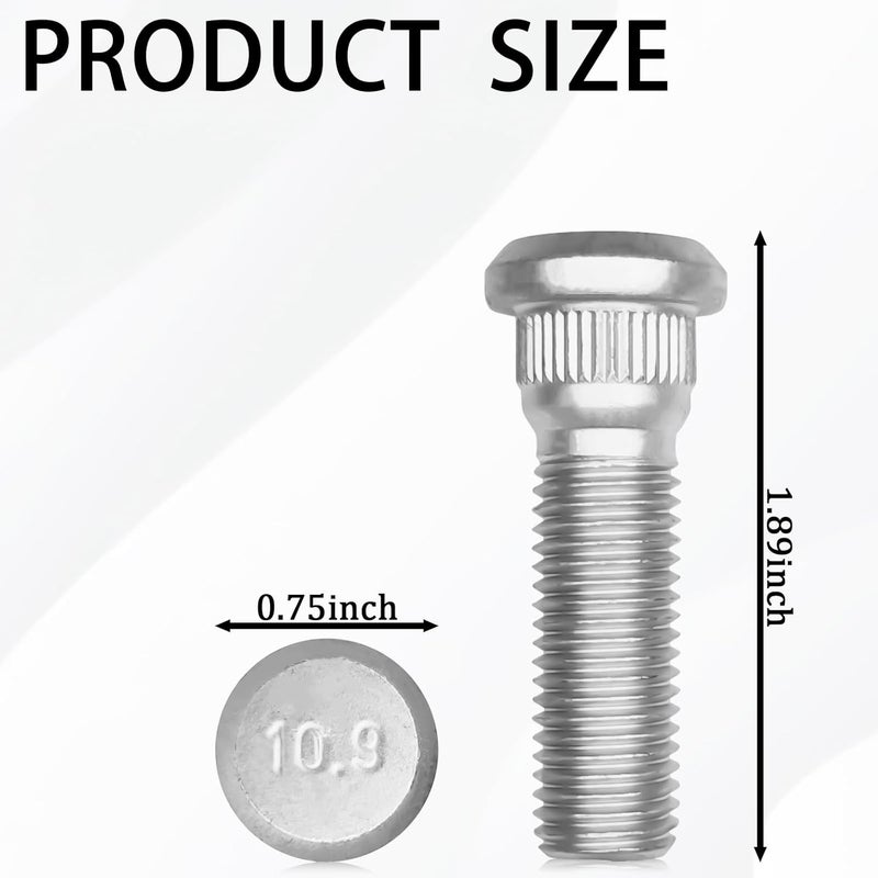 msyuusr 5PCS Wheel Studs, Replacement Parts OEM#610-266 90942-02049, 49mm Long & M12x1.5 Steel Lug Bolts, Car Accessories Wheel Hub Screws Compatible with Chevrolet Toyota Scion Pontiac Lexus - Image 2